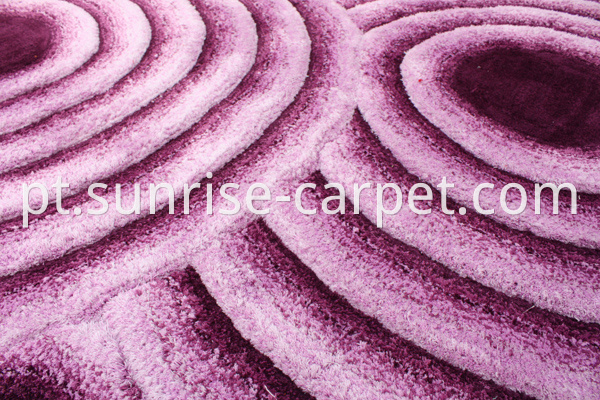 Microfiber Shaggy 3D Rug Purple Color